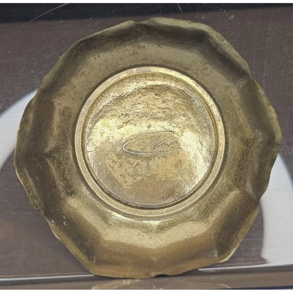 Vtg Collini‎ Solid Brass Small Bowl Trinket Dish